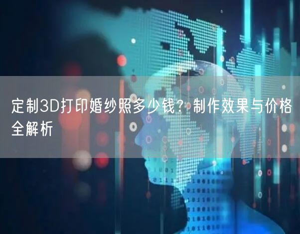 定制3D打印婚纱照多少钱？制作效果与价格全解析