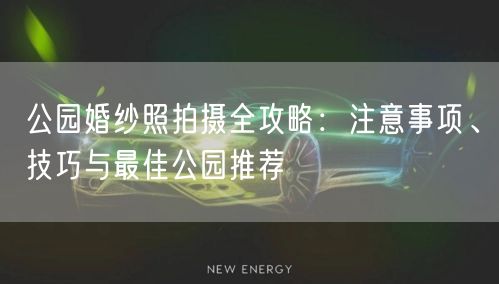 公园婚纱照拍摄全攻略：注意事项、技巧与最佳公园推荐